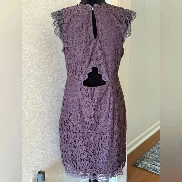 Xhilaration Dusty Lavender Round Neck Sleeveless Midi Dress - Picture 3 of 6